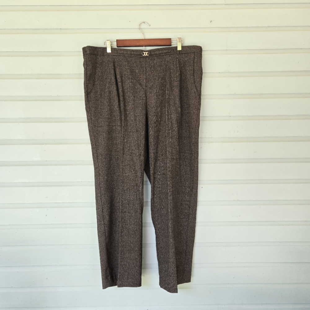 Dressbarn Plaid Slacks 18W